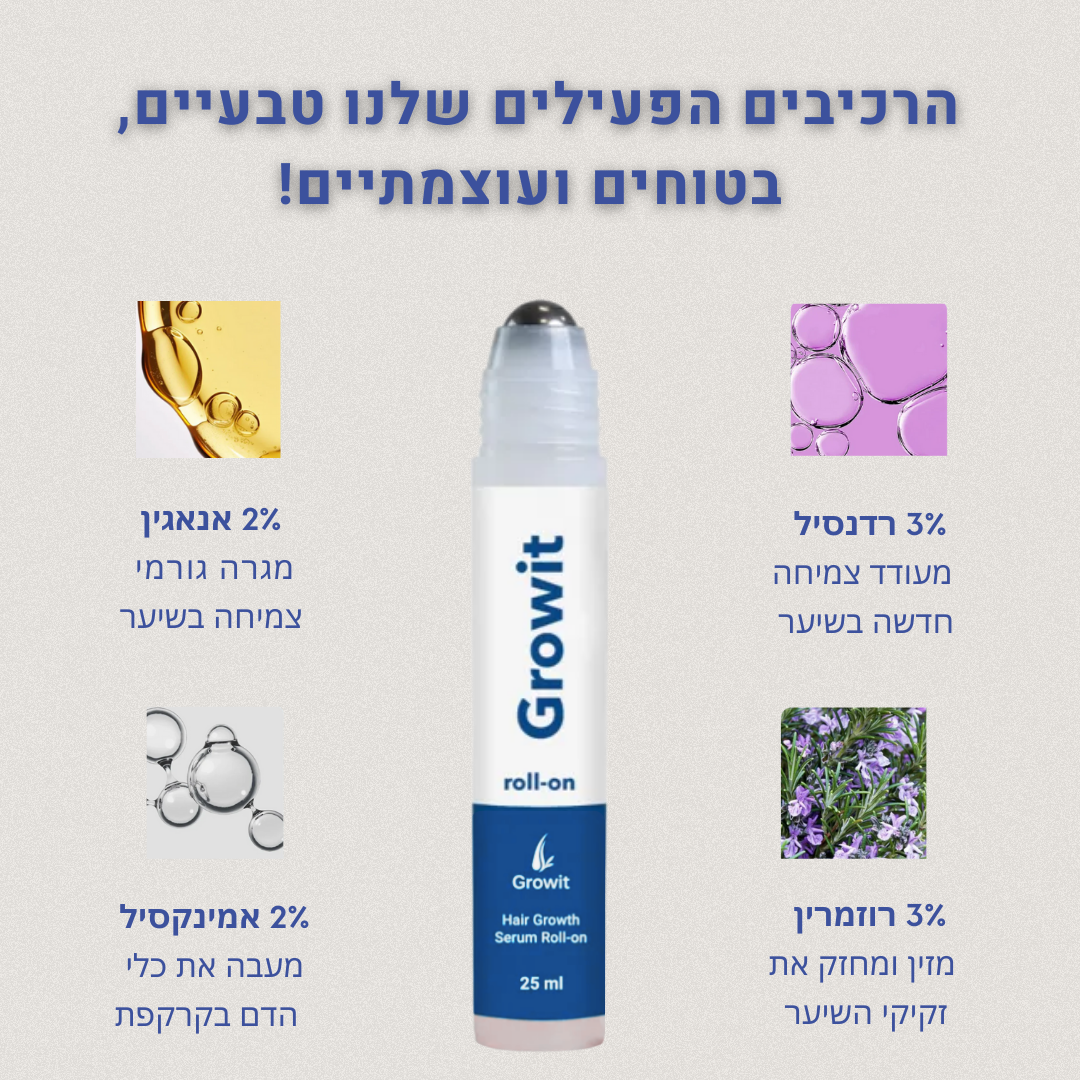 השיער צומח הבטחון גם Growit!